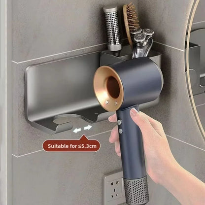 2025 New Hair Dryer Holder Wall Dryer Cradle Straightener Stand Organizer Box Toilet Blower Holder Shelf Bathroom Accessories