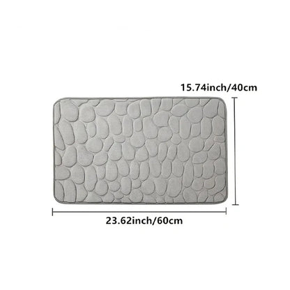 Mat Non Slip Carpets Cobblestone Embossed Bathroom Bath In Wash Basin Bathtub Side Floor Rug Shower Room Doormat Memory Foam