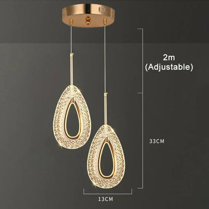 Nordic Luxury Crystal Pendant Light