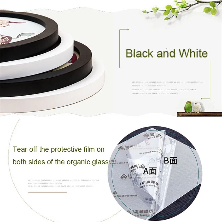 Round Wooden Picture Frames