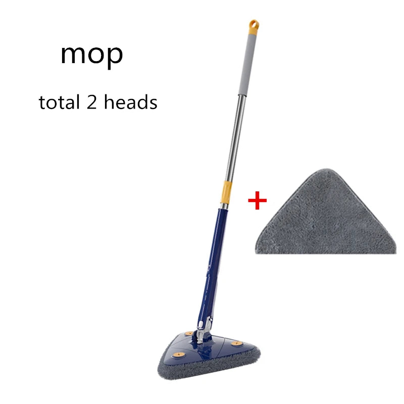 2024 Self-wringing Triangle Extended Mop X Type Microfiber Floor Squeeze Free Hand Washing Lazy Tool Rotate Household Cleaning