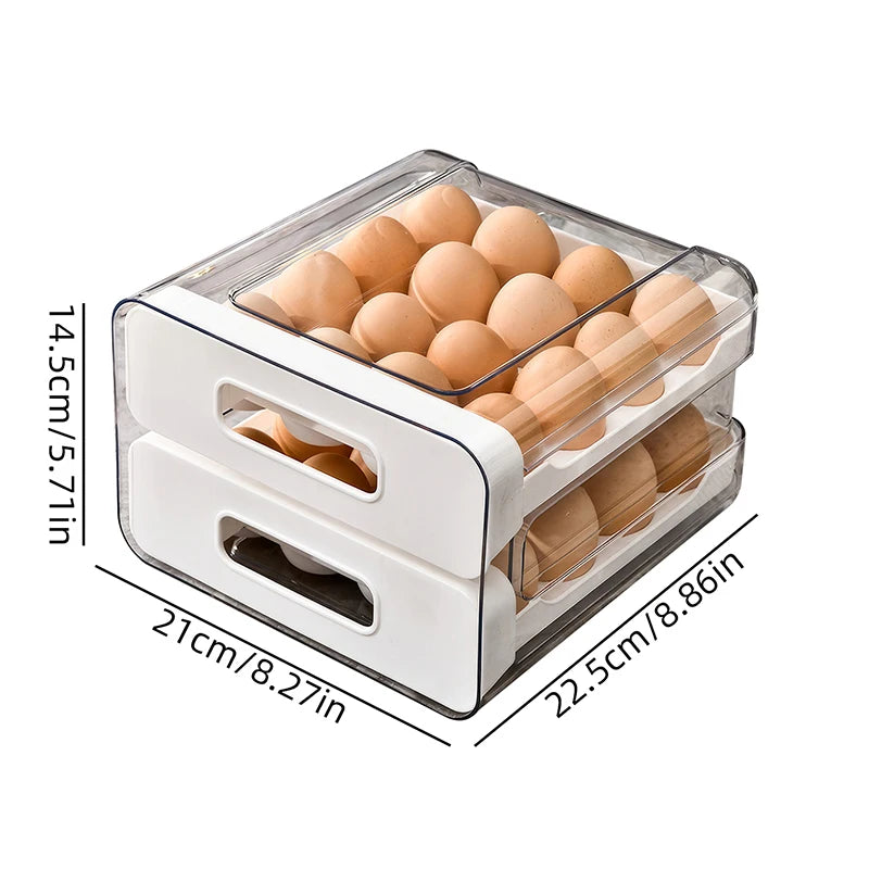 Refrigerator Egg Organizer Storage Box