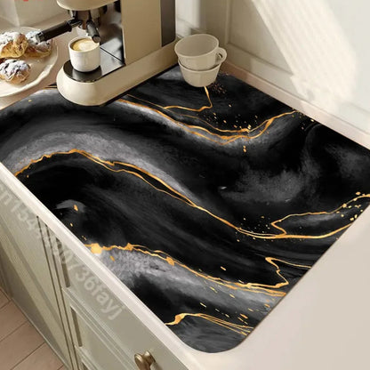 Absorbent Tableware Dish Drying Mat Kitchen