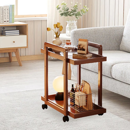 Modern Brown Coffee Table with Storage