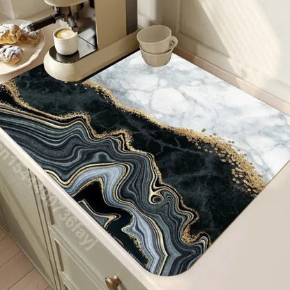 Absorbent Tableware Dish Drying Mat Kitchen