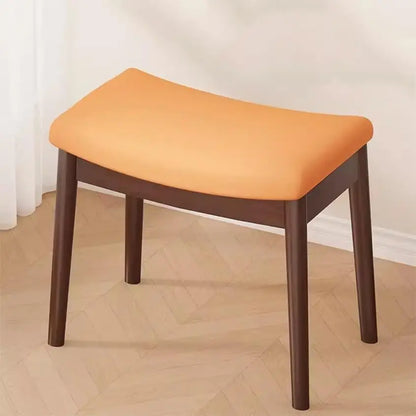 Foot Stool, Saddle Cushion Vanity Stool, Modern Concave Ottoman with Upholstered Seat for Entryway, Bedroom, Patio, Living Room.