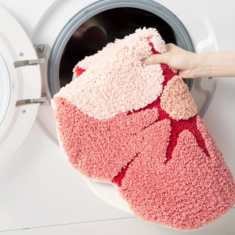 Bathroom Floor Mat Two Color Flower