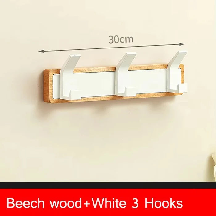 Walnut Coat Wall Hook Wall Hanging Coat Rack for Bathroom Kitchen Bedroom Hallway Wall Hooks Coat Clothes Holder