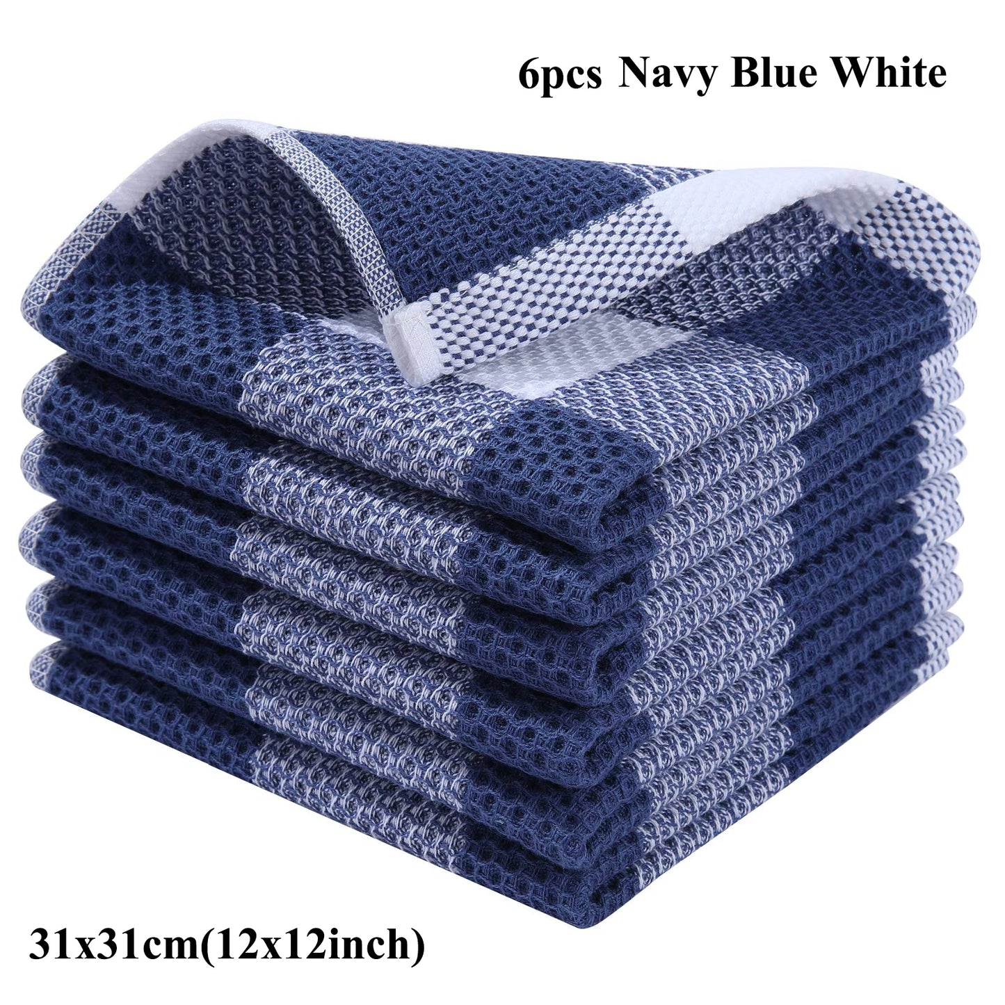 Olanly 100% Cotton Dishcloth For Kitchen Towel Home Ultra Soft Absorbent Dish Cloth Reusable Clean Tool Microfiber Kitchen Towel