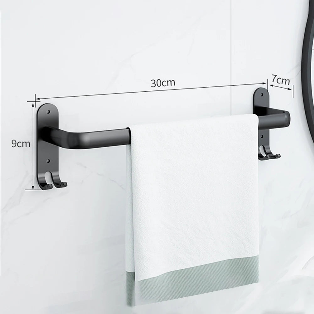 Bathroom Towel Rack 3 Layers No Drill Towel Holder Shower Rack Aluminum alloy Storage Shelf  Bathroom Accessories