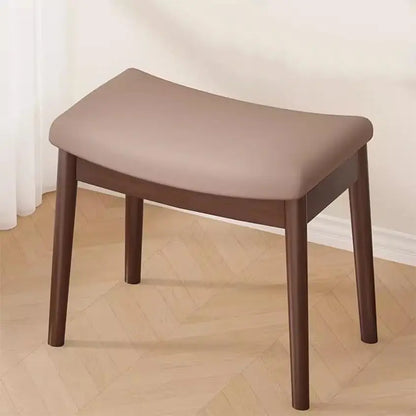 Foot Stool, Saddle Cushion Vanity Stool, Modern Concave Ottoman with Upholstered Seat for Entryway, Bedroom, Patio, Living Room.