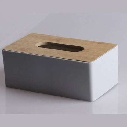 Tissue Box Napkin Holder Case Paper Box Container Bamboo Cover Solid Wood Hotel Storage Box Home Table Decoration