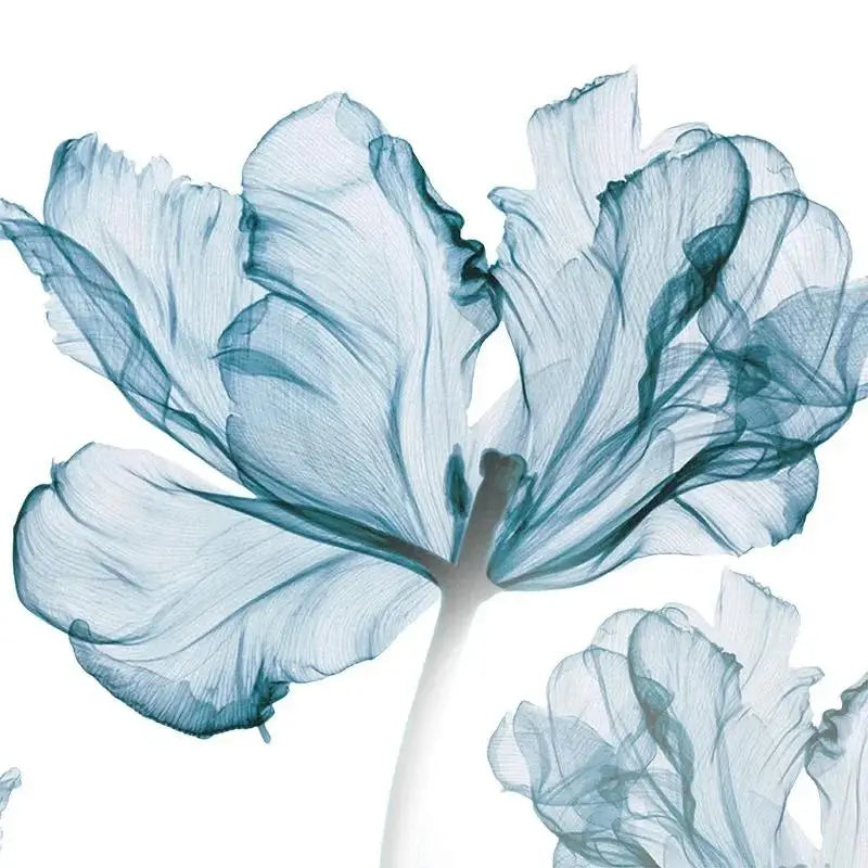 Creative Art Nordic Blue Flower Wall