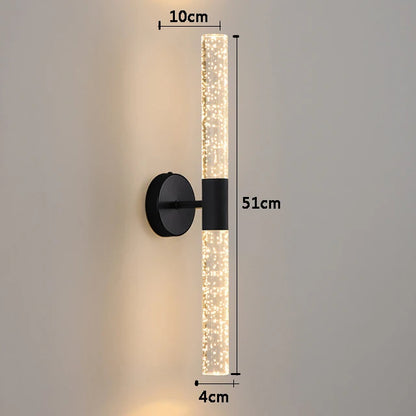 Nordic Bubbles Crystal Rod LED Wall Lamp