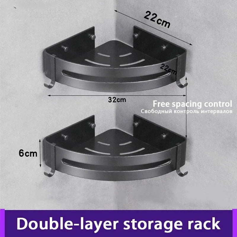 No Drill 1/3 PCS Bathroom Shelf, Storage Organizer Shower Caddy, Strong Adhesive Wall Corner Organizer for Shampoo Towel Storage