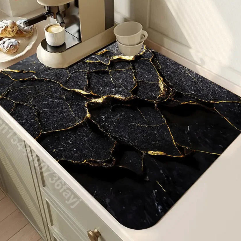 Absorbent Tableware Dish Drying Mat Kitchen