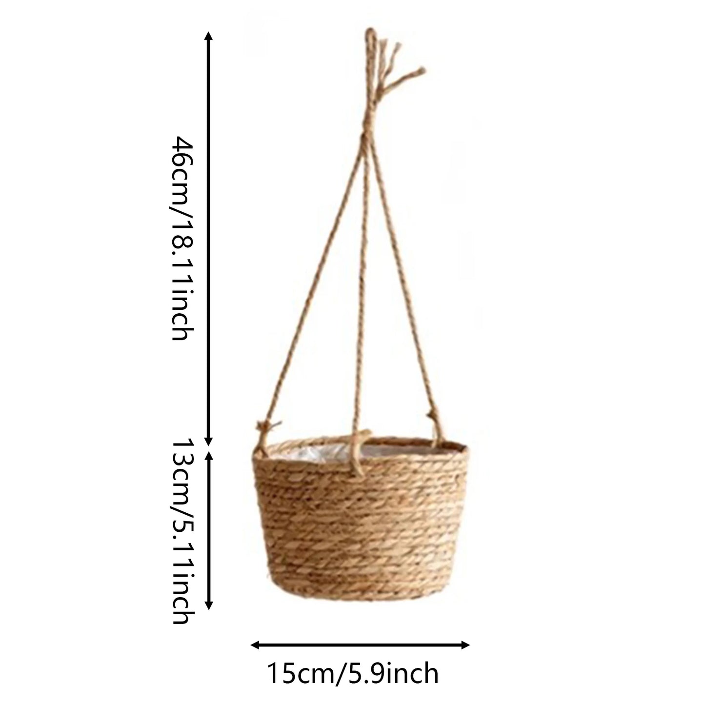 Natural Seagrass Hanging Planter