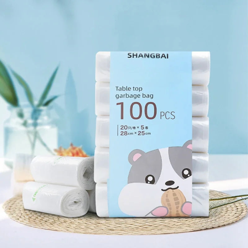 Desktop Trash Can Plastic Dustbin Office Table Cute Storage Bucket Waste Bin Basket Countertop Durable Rubbish Bin for Kitchen