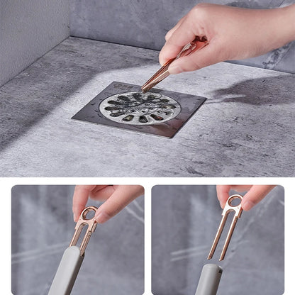 2-in-1 Silicone Toilet Brush with Long Handle and Transparent Base Anti-Drain Design for Easy Cleaning Brush Home Accessories