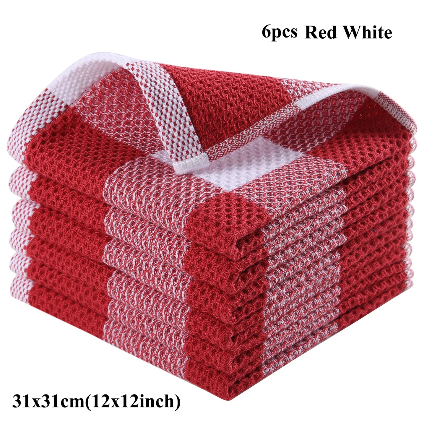 Olanly 100% Cotton Dishcloth For Kitchen Towel Home Ultra Soft Absorbent Dish Cloth Reusable Clean Tool Microfiber Kitchen Towel