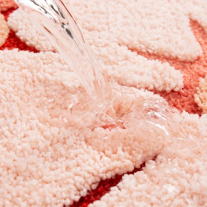Bathroom Floor Mat Two Color Flower