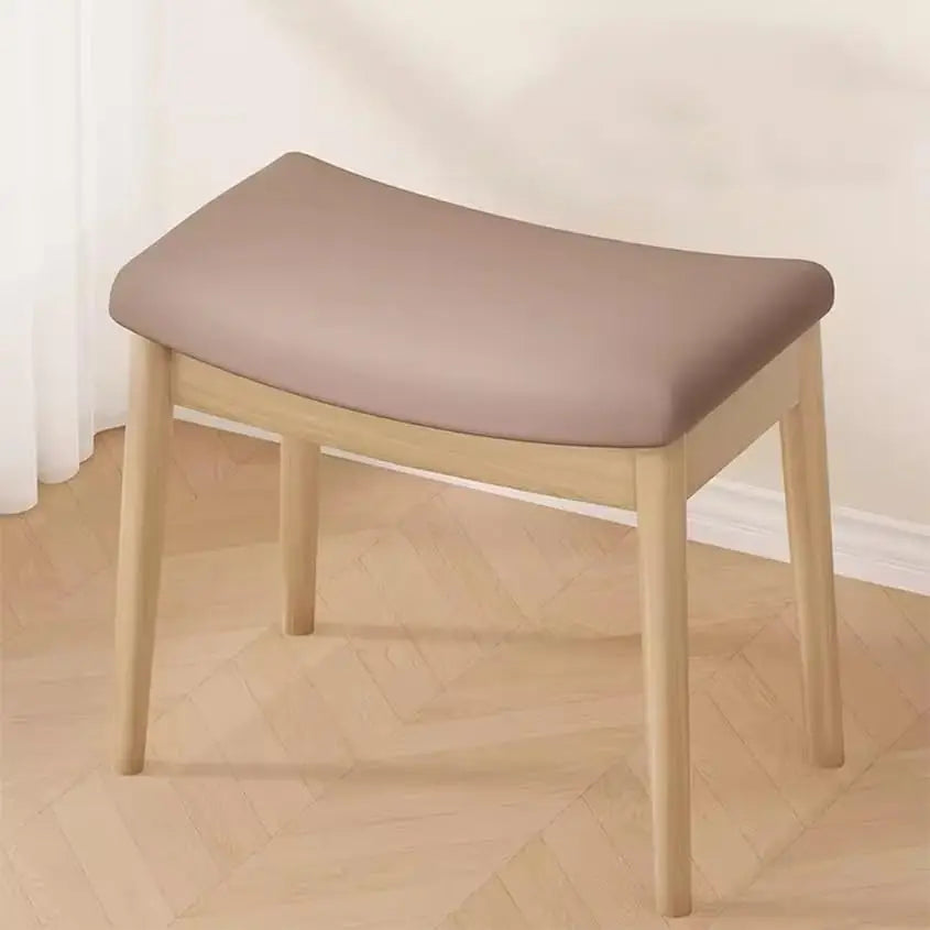 Foot Stool, Saddle Cushion Vanity Stool, Modern Concave Ottoman with Upholstered Seat for Entryway, Bedroom, Patio, Living Room.