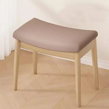 Foot Stool, Saddle Cushion Vanity Stool, Modern Concave Ottoman with Upholstered Seat for Entryway, Bedroom, Patio, Living Room.