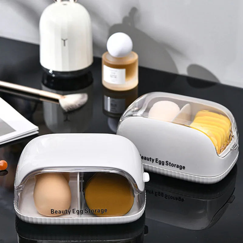 Makeup Sponge Case Portable Dustproof Cosmetic Egg Storage Box Multifunctional Beauty Tools Storage Box Make Up Blender Case