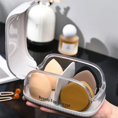 Makeup Sponge Case Portable Dustproof Cosmetic Egg Storage Box Multifunctional Beauty Tools Storage Box Make Up Blender Case