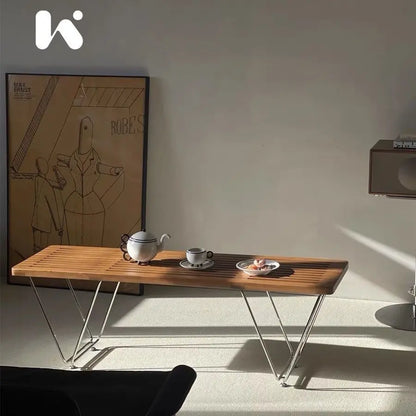 Scandinavian Solid Wood Bench Vintage