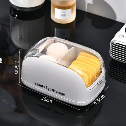 Makeup Sponge Case Portable Dustproof Cosmetic Egg Storage Box Multifunctional Beauty Tools Storage Box Make Up Blender Case