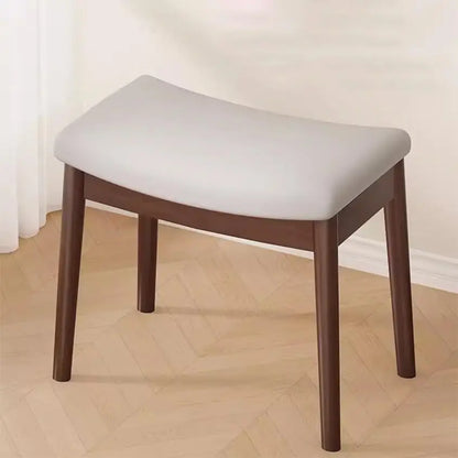 Foot Stool, Saddle Cushion Vanity Stool, Modern Concave Ottoman with Upholstered Seat for Entryway, Bedroom, Patio, Living Room.