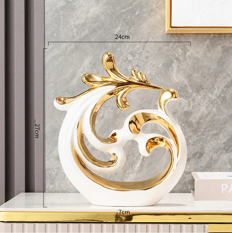 Abstract Phoenix Ceramic Sculpture