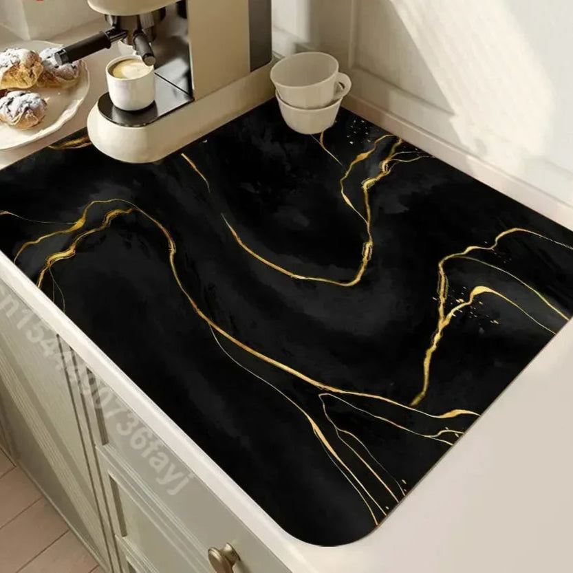 Absorbent Tableware Dish Drying Mat Kitchen