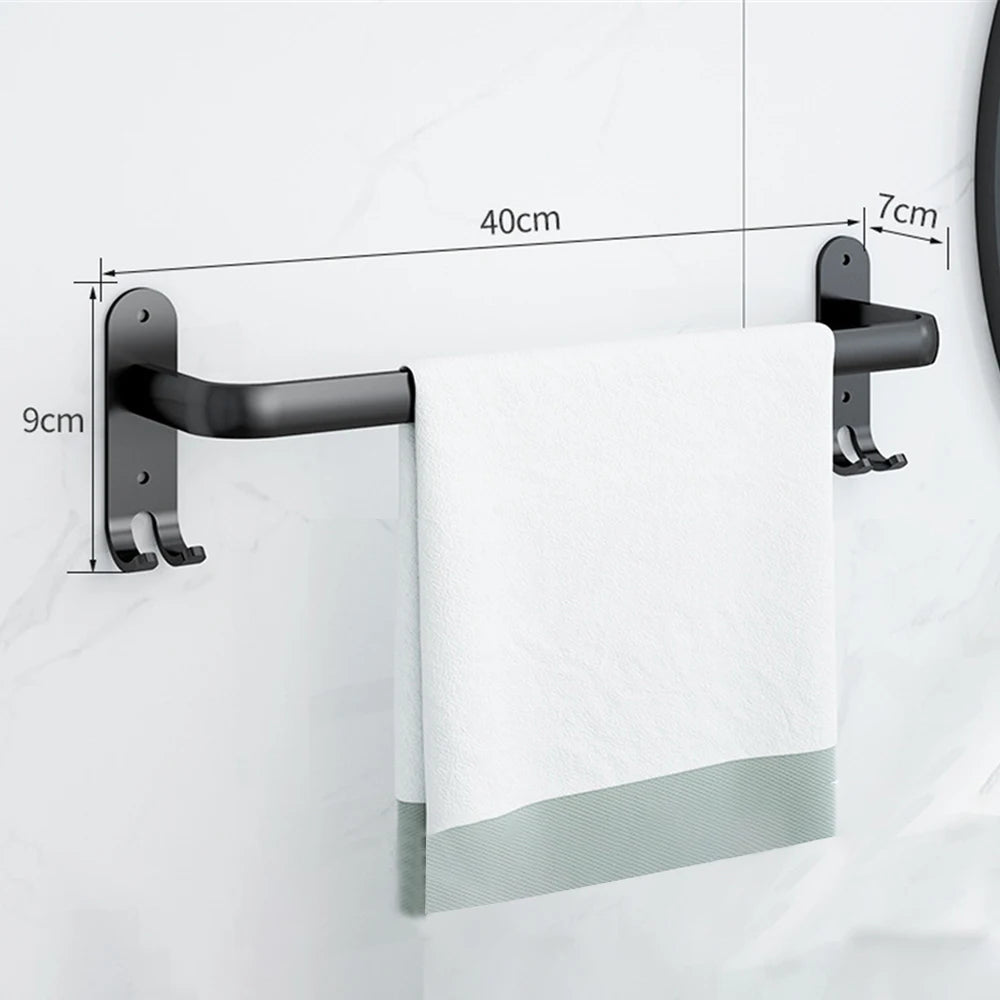 Bathroom Towel Rack 3 Layers No Drill Towel Holder Shower Rack Aluminum alloy Storage Shelf  Bathroom Accessories