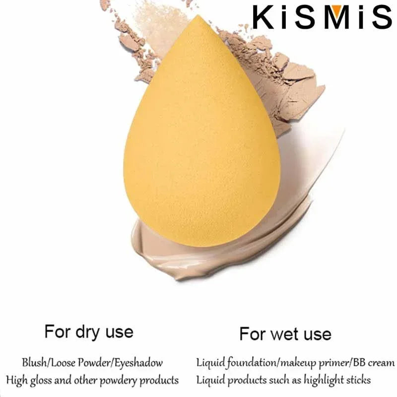 KISMIS 7Pcs/Set Soft Wet and Dry Use Makeup Sponge Set Cosmetic Puff Makeup Sponge Foundation Powder Sponge Beauty Tool