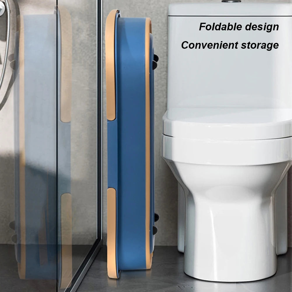 Flat Mop Cleaning Bucket Foldable Portable Mop Water Pail with Handle Rectangular Folding Water Tub for Outdoor Garden Camping