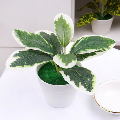 Green Artificial Tree Pot Bonsai Grass Plants