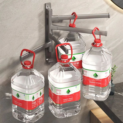 Bathroom Towel Rack Rotatable Towel Holder Space Aluminum 1/2/3/4/5-Bar Towel Hanger Kitchen Shelf Paper Hanging Wall Mounted