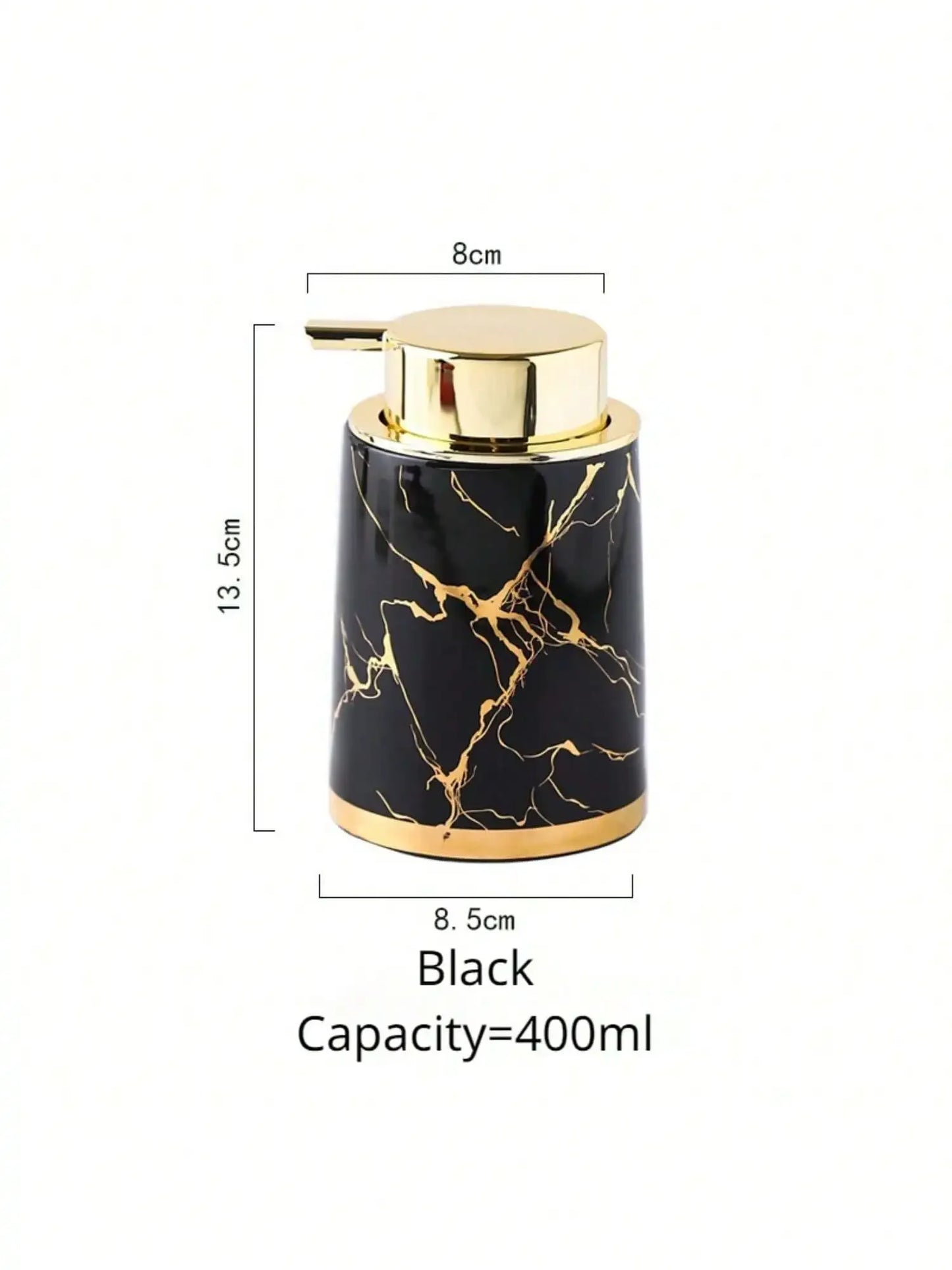 Ceramic soap dispenser 400ml Luxury Ceramic Marble Texture Refillable Press Foaming Soap Dispenser for Home Decor