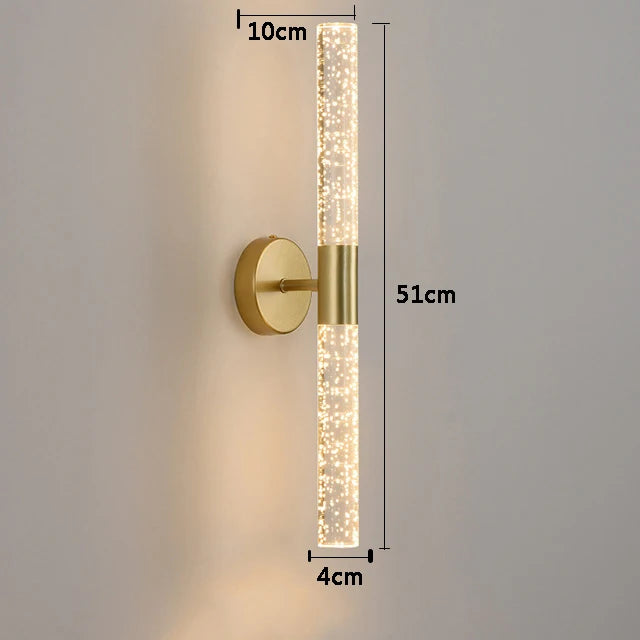 Nordic Bubbles Crystal Rod LED Wall Lamp