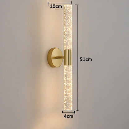 Nordic Bubbles Crystal Rod LED Wall Lamp