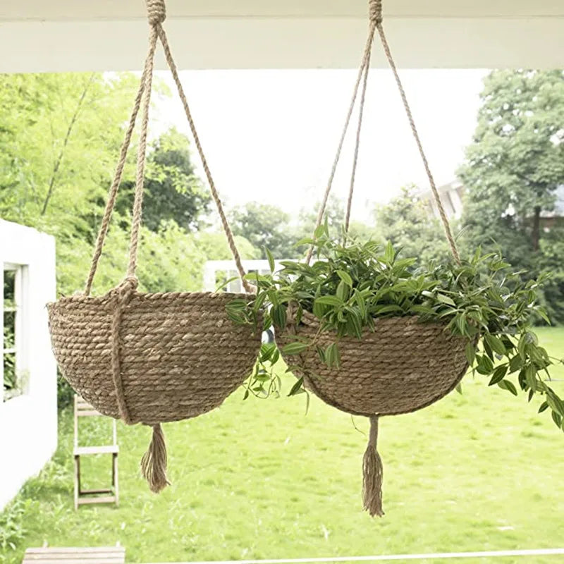 Natural Seagrass Hanging Planter