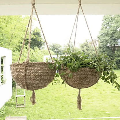 Natural Seagrass Hanging Planter
