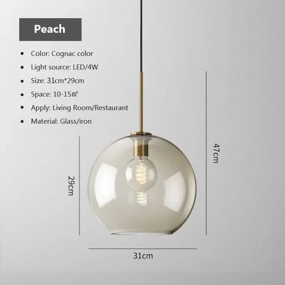 LED Glass Chandelier