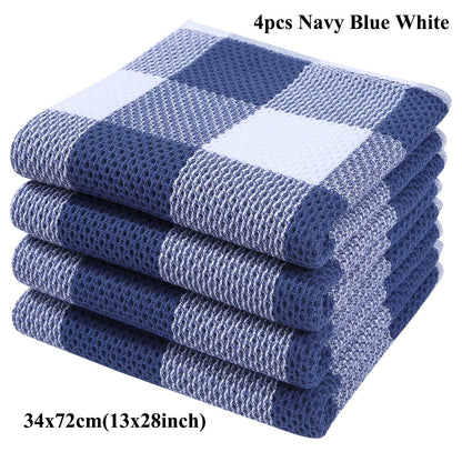 Olanly 100% Cotton Dishcloth For Kitchen Towel Home Ultra Soft Absorbent Dish Cloth Reusable Clean Tool Microfiber Kitchen Towel