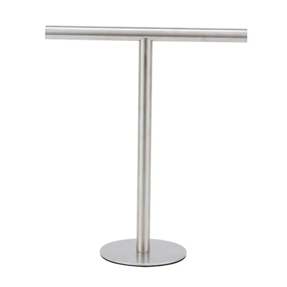 Stainless Steel Bath Towel Stand T-Shape Modern Style Bathroom Towel Hanger with Heavy Base Rustproof Hand Towel Holder Kitchen