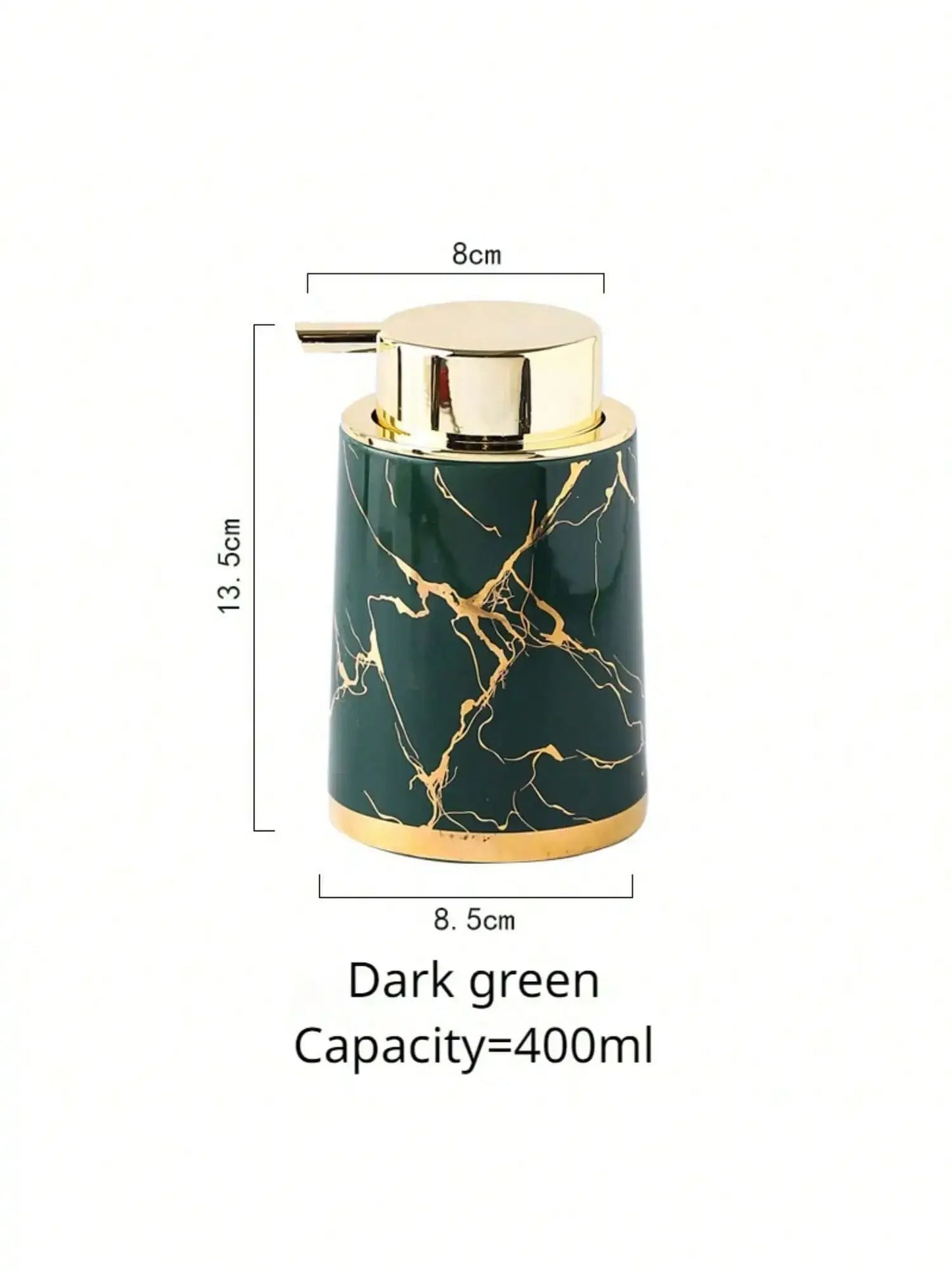 Ceramic soap dispenser 400ml Luxury Ceramic Marble Texture Refillable Press Foaming Soap Dispenser for Home Decor
