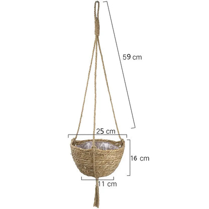 Natural Seagrass Hanging Planter