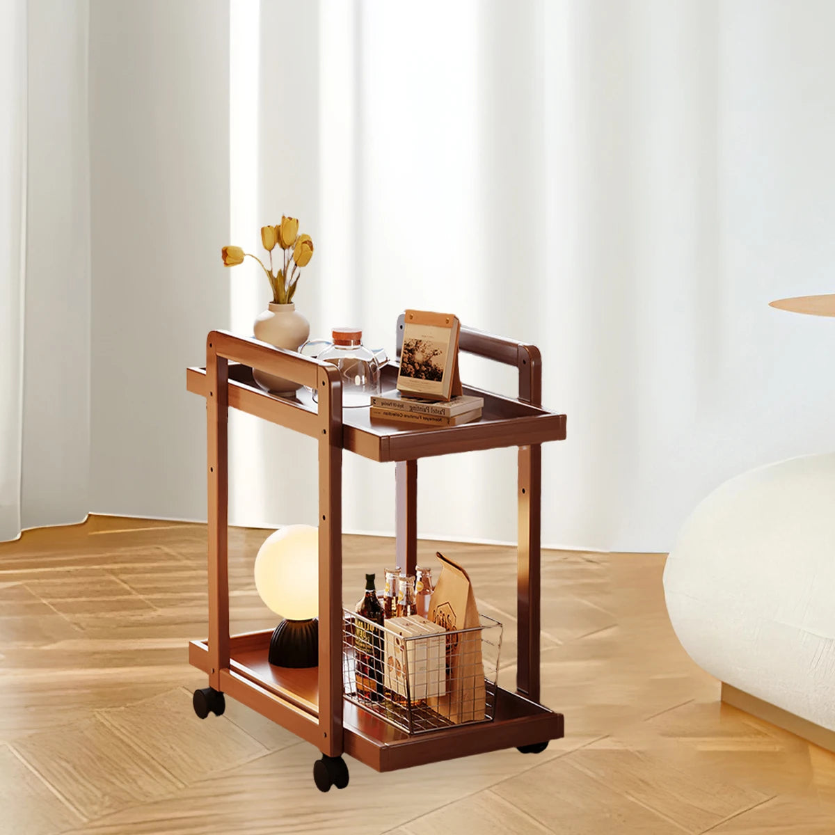 Modern Brown Coffee Table with Storage